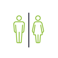 toilets icon outline