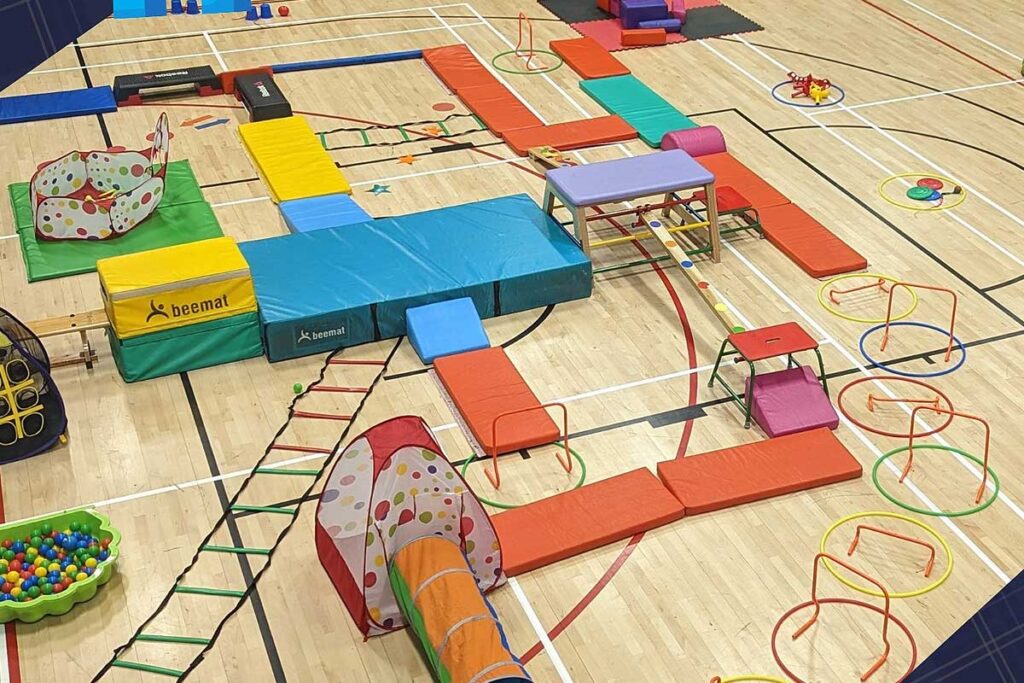 Soft play for kids - assault court for kids in sports hall