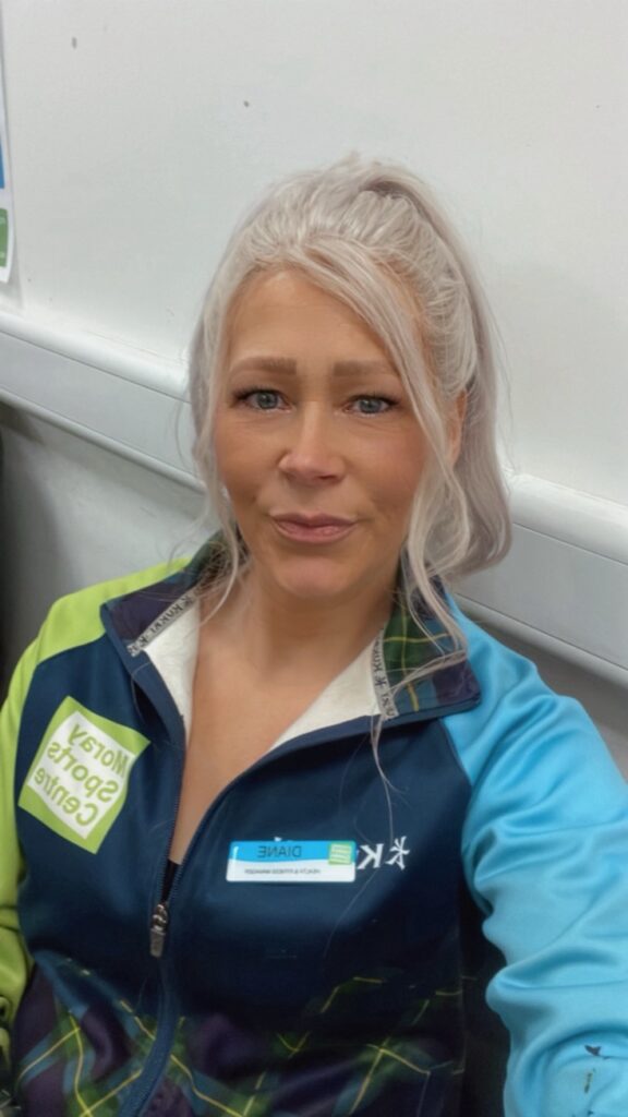 A selfie of one of the team members at moray sports centre